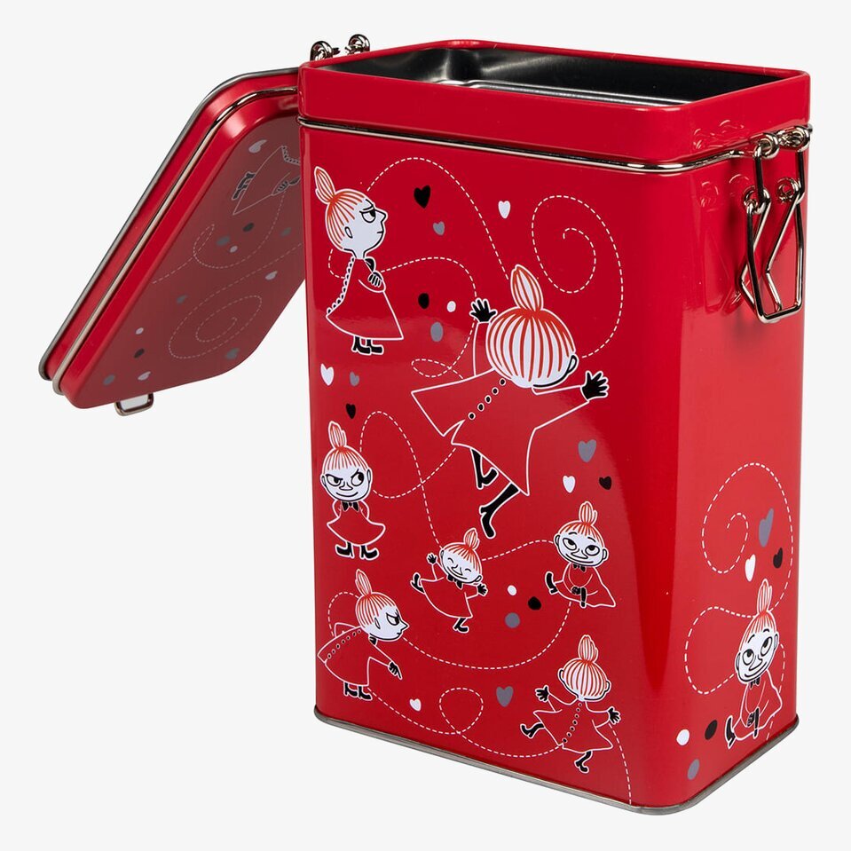 Bild av färgglad kaffeburk med Lilla My-motiv