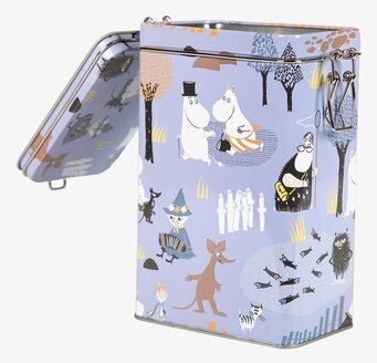 Bild av färgglad och fantasifull kaffeburk-design