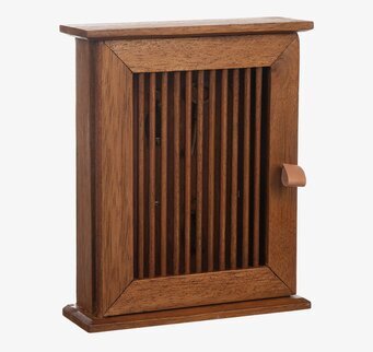 Bild av ett elegant och funktionellt nyckelskåp i trä