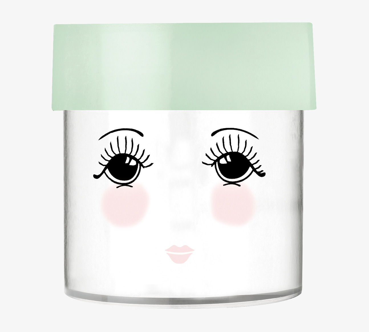 Förvaringsburk Open Eyes från Miss Etoile i glas med ansikte