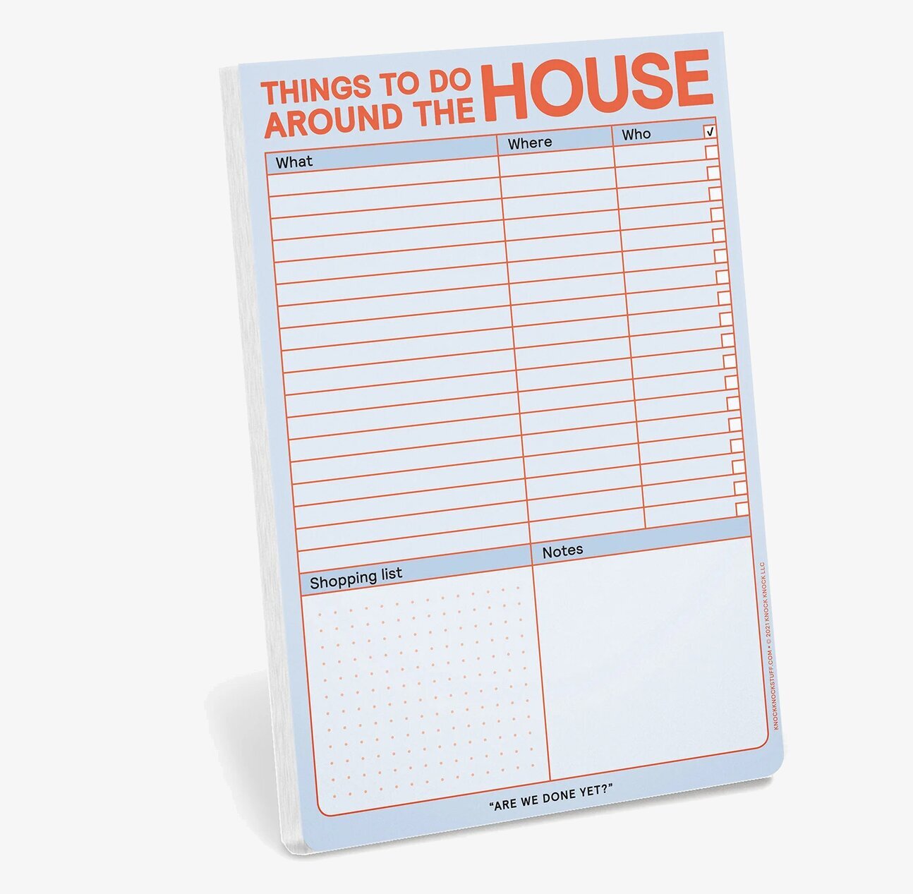 Things To Do Around the House (Med Magnet) från Knock Knock