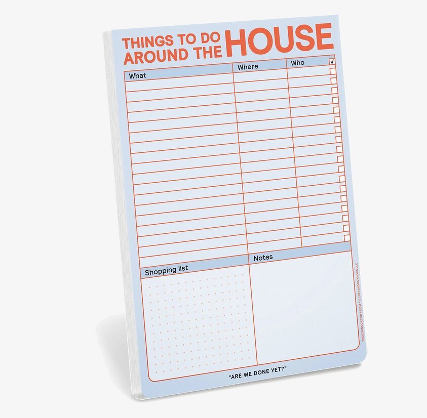 Things To Do Around the House (Med Magnet) från Knock Knock