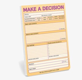 Make a Decision Pad från Knock Knock på vit bakgrund