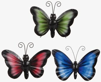 Fjäril Vägg Hamrad Plåt från Different Design i tre färger