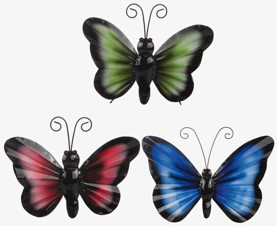 Fjäril Vägg Hamrad Plåt från Different Design i tre färger