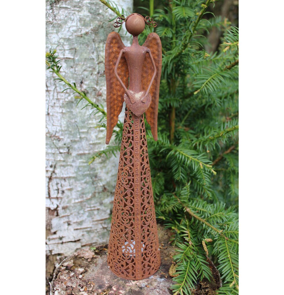 Stor Ängel Med Värmeljushållare från Lind Decoration utomhus