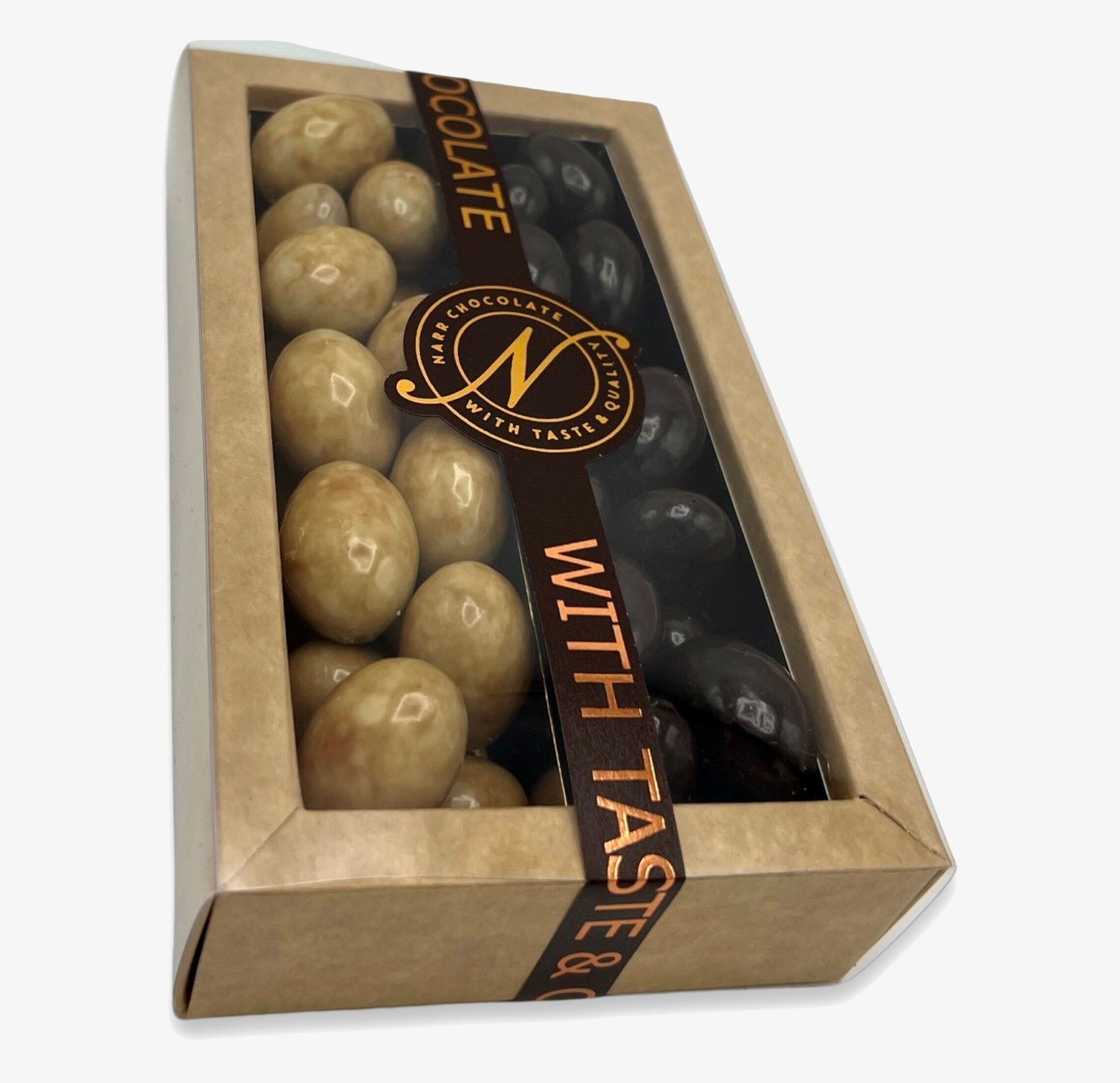 Duo Tiramisu/Havssalt från Narr Chocolate i elegant förpackning