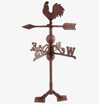 Vindflöjel Tupp Gjutjärn från Gardenlife mot vit bakgrund