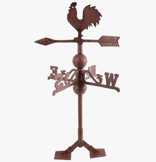 Vindflöjel Tupp Gjutjärn från Gardenlife mot vit bakgrund