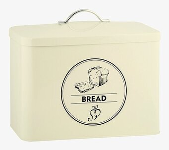 Bild av stilren plåtburk för brödförvaring i köket