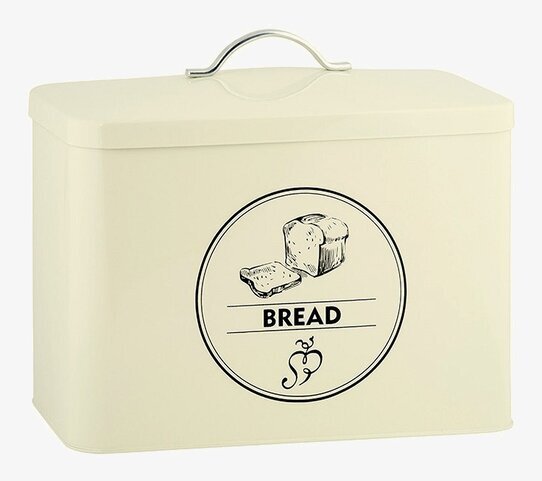 Bild av stilren plåtburk för brödförvaring i köket