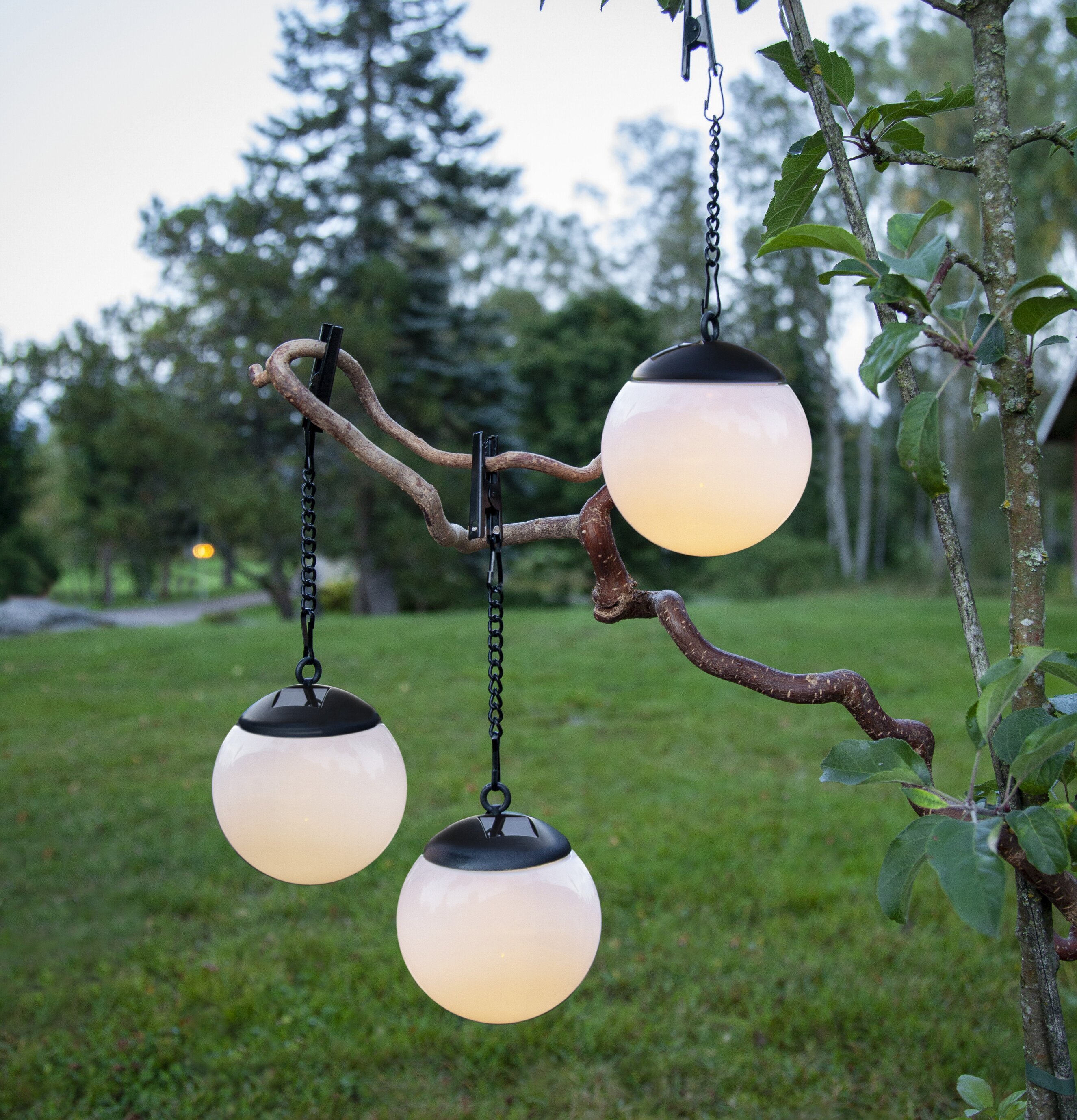 Solcellsdekoration Globus från Star Trading i trädgård