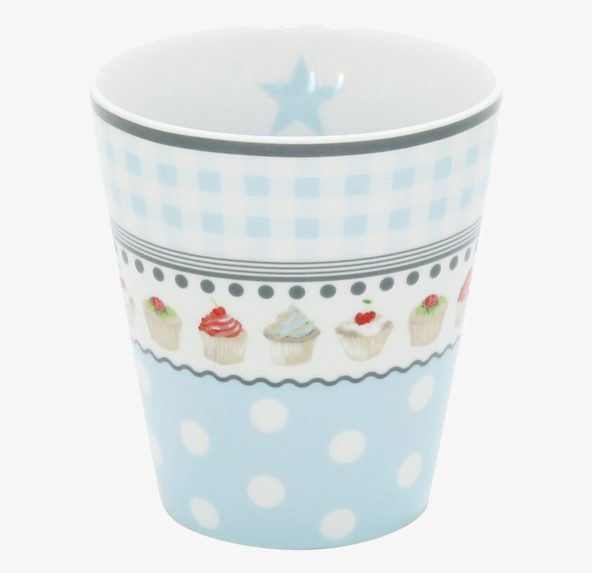 Happy Mugs - Blue Muffin från Krasilnikoff med muffinsmönster