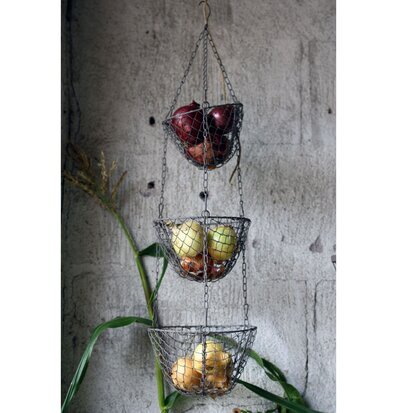 Ampel Nät Antikbrun från Västanvinden, hängande korgar