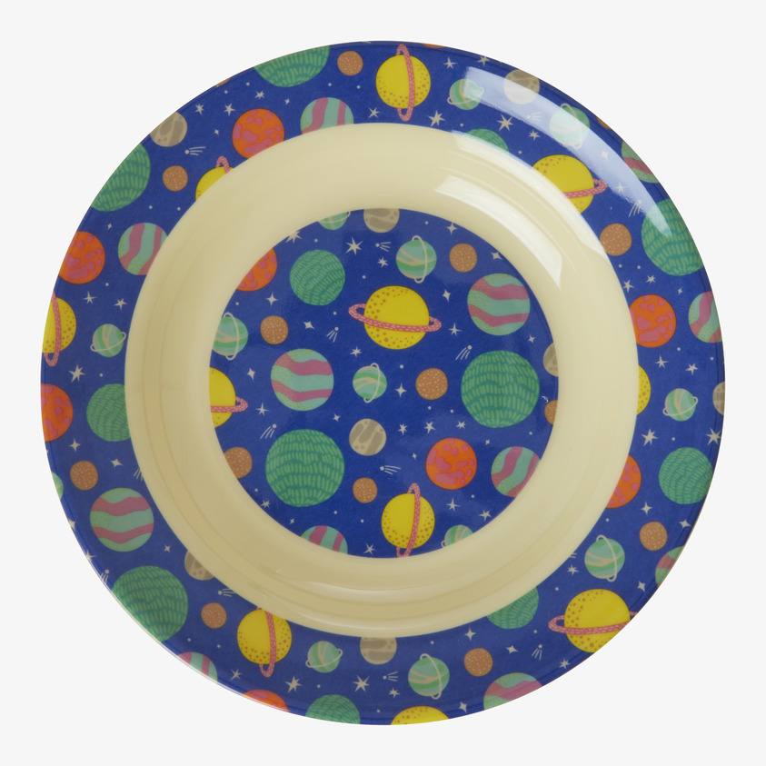 Djup Tallrik Galaxy Print från Rice med färgglatt galaxmönster