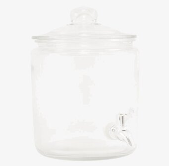 Glasburk M. Kran från Strömshaga i klart glas med kran