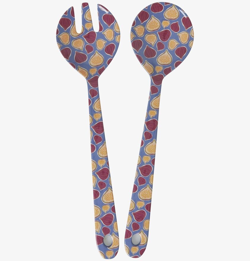 Salladsbestick - Figs In Love Print från Rice, färgglada