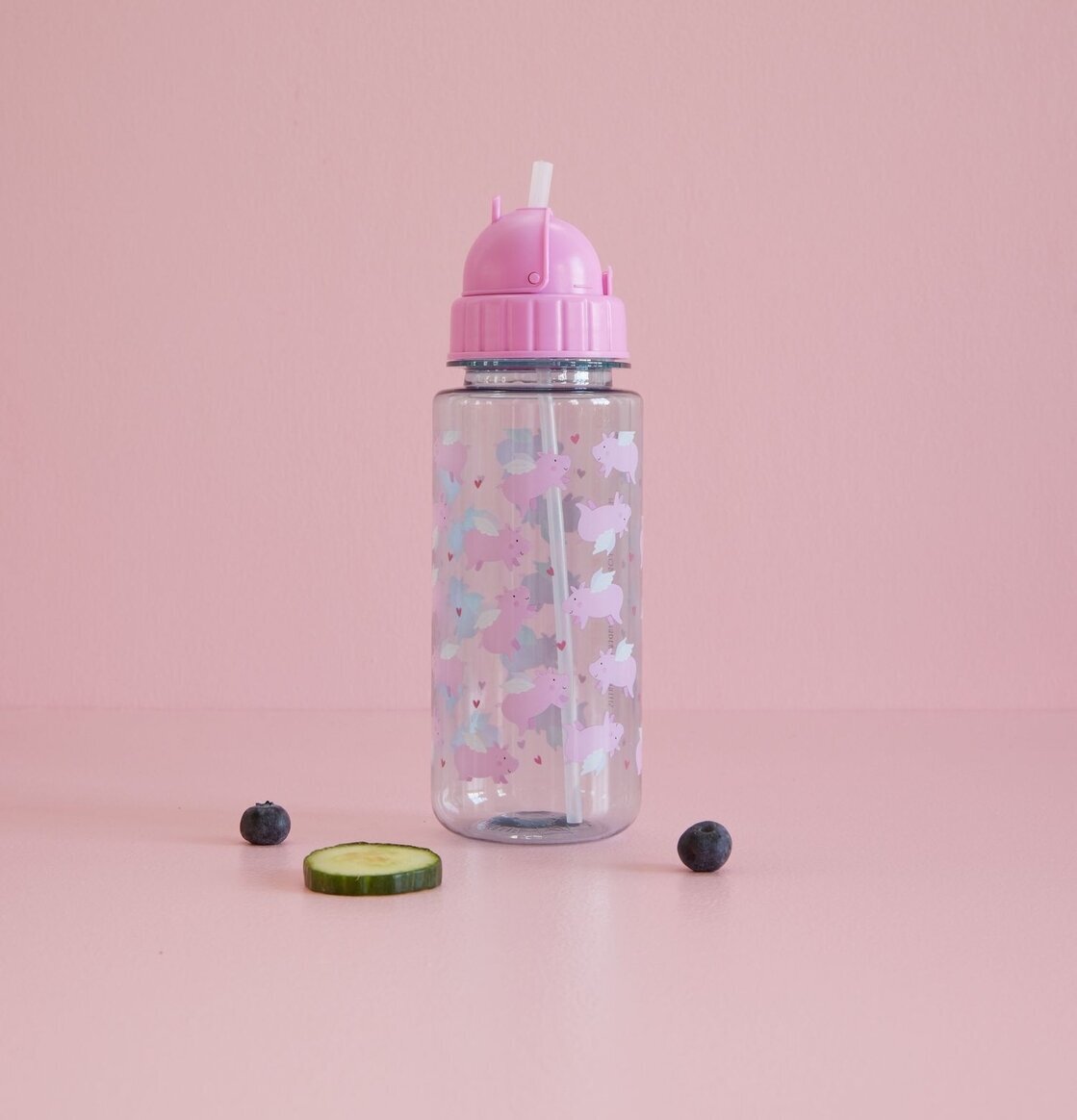 Dryckesflaska Flying Pig Print från Rice med flygande grisar