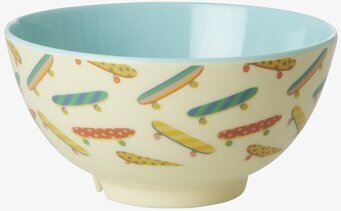 Skål Skateboard Print från Rice med färgglada skateboards