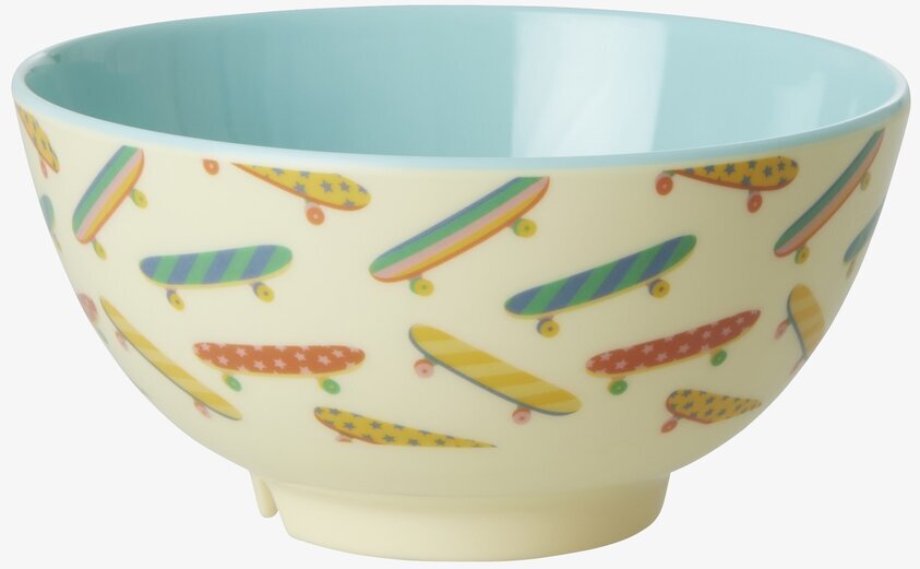 Skål Skateboard Print från Rice med färgglada skateboards