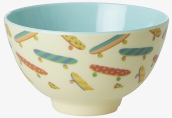 Liten Skål Skateboard Print från Rice med färgglada motiv