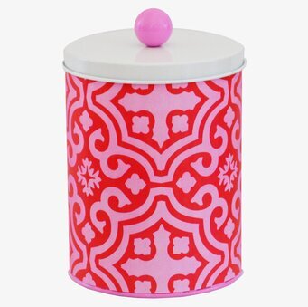 Plåtburk Casablanca Röd/Rosa från La Shelf med mönster