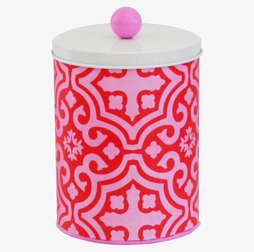 Plåtburk Casablanca Röd/Rosa från La Shelf med mönster