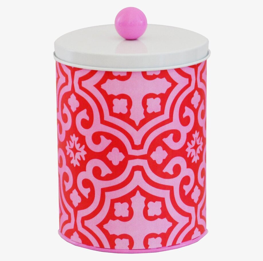Plåtburk Casablanca Röd/Rosa från La Shelf med mönster