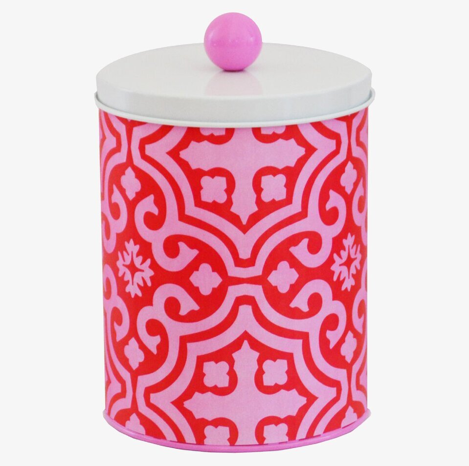 Plåtburk Casablanca Röd/Rosa från La Shelf med mönster