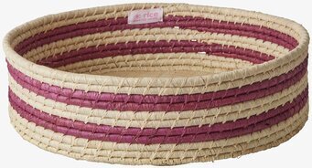 Brödkorg Aubergine Stripes Large från Rice i naturfiber