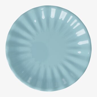 Assiett Melamin Mint från Rice i mintgrön nyans med räfflor