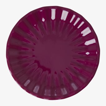 Assiett Melamin Plommon från Rice med räfflade kanter