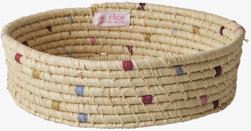 Brödkorg Dots Print från Rice med prickar i olika färger