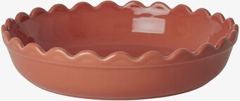 Pajform Large Korall från Rice med vågig kant i keramik