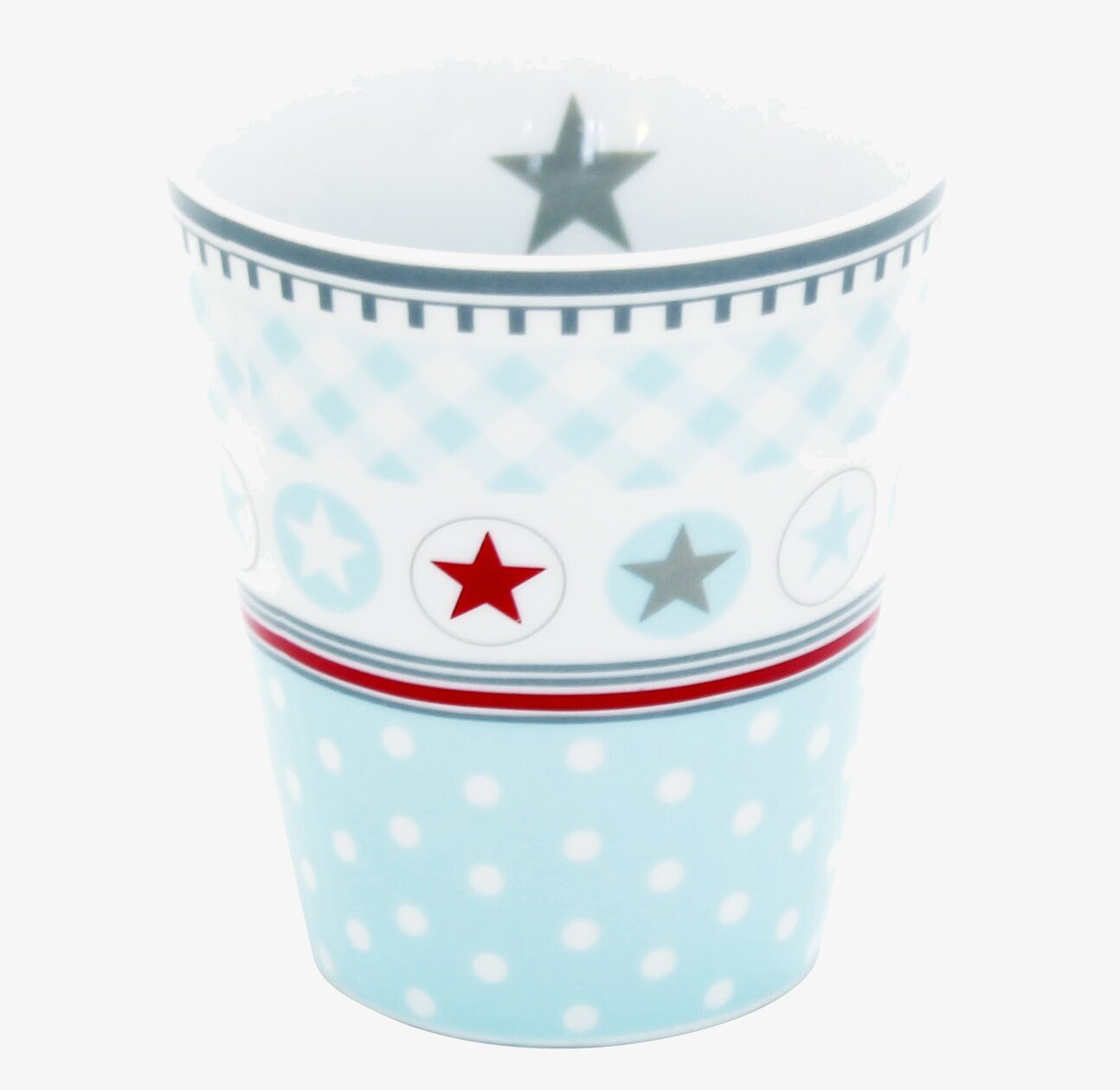 Happy Mugs - Blue Star/Dot från Krasilnikoff med stjärnor