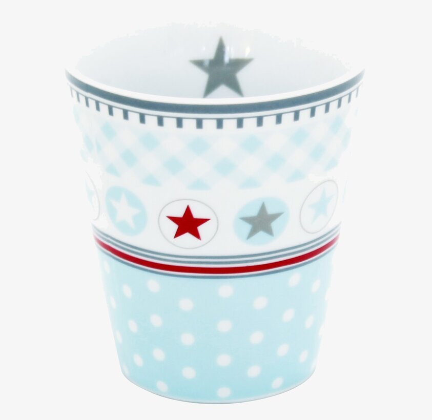 Happy Mugs - Blue Star/Dot från Krasilnikoff med stjärnor
