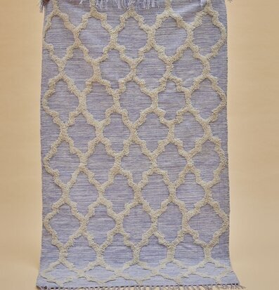 Golvmatta Lavendel från Rice med lavendelfärg och mönster