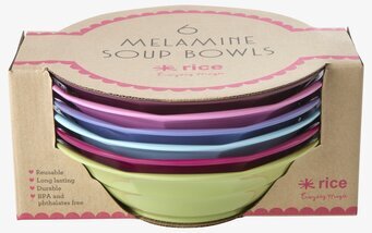 Djupa Skålar 6-Pack - Viva La Vida från Rice i färgglada nyanser