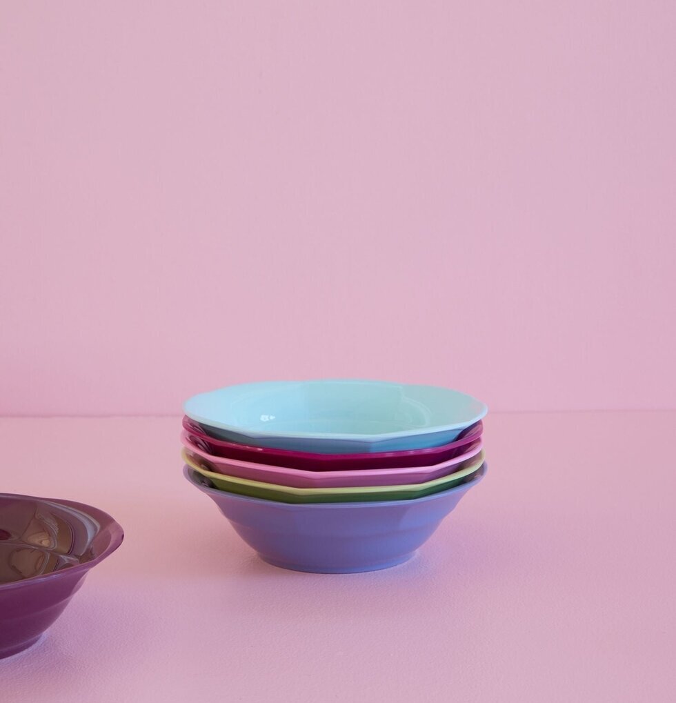 Djupa Skålar 6-Pack - Viva La Vida från Rice, färgglada skålar