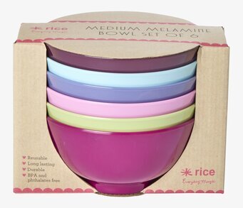 Skål Medium 6-pack - Viva La Vida från Rice i olika färger