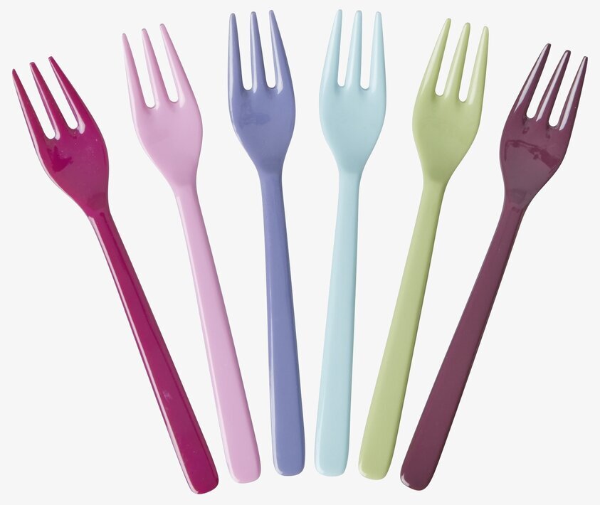Tårtgaffel 6-pack - Viva La Vida från Rice i olika färger