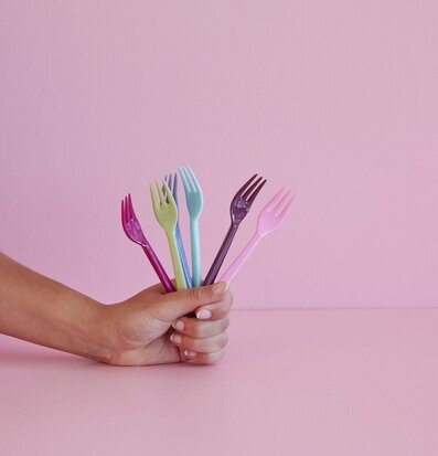 Tårtgaffel 6-pack - Viva La Vida från Rice i olika färger