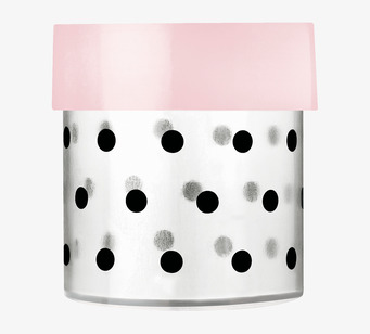 Förvaringsburk Dots från Miss Etoile med rosa lock och prickar
