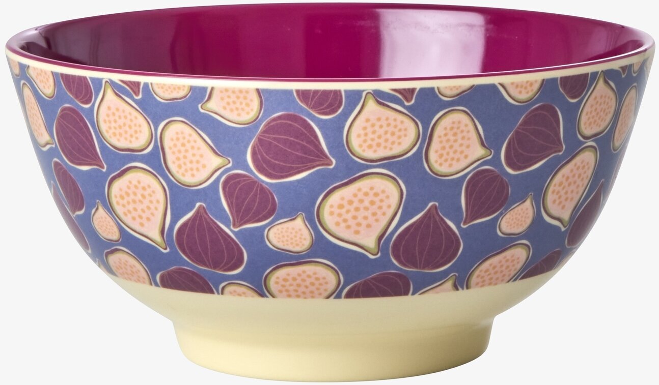 Skål Figs In Love Print från Rice med färgglatt fikonmönster