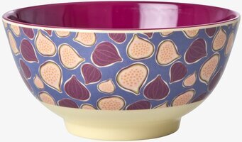 Skål Figs In Love Print från Rice med färgglatt fikonmönster