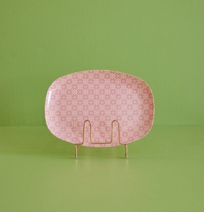 Tallrik Graphic Flower Print från Rice med blommönster