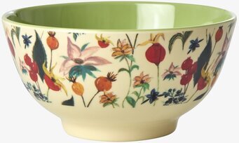 Skål Rosebuds Print från Rice med färgglatt blommönster