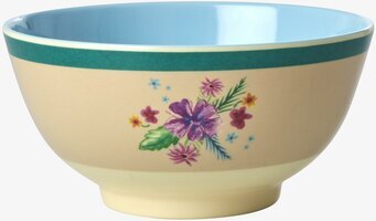 Skål Arda Bloom Print från Rice med färgglatt blommönster