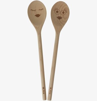 Träslev Smiling Face från Rice med ingraverade ansikten