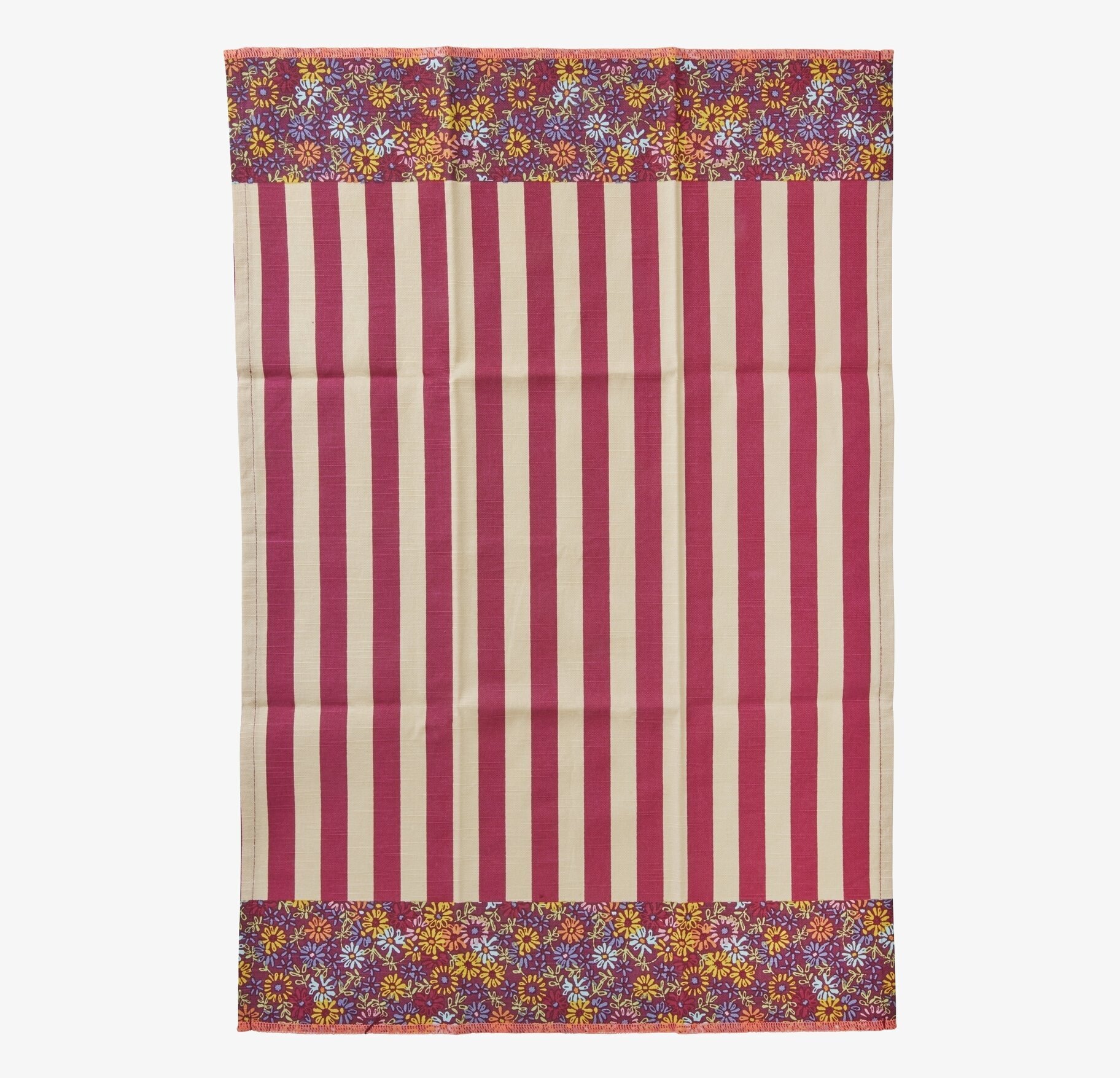 Kökshandduk Printed Stripes från Rice med livfulla mönster